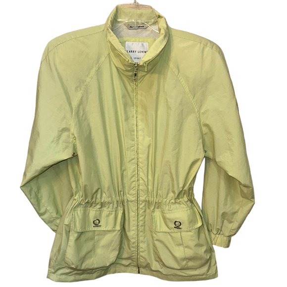 Women's Larry Levine Honeydew Windbreaker Jacket Size‎ Small - Picture 1 of 7